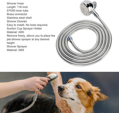 TOPINCN Adjustable Abs Dog Shower Attachment Set Shower Head Accessory for Dog Washing Portable Wash Station
