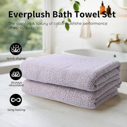 Everplush Diamond Collection 6-Piece Bath Sheet Towel Set, Soft Plush Jacquard Luxury Bath Towels,Highly Absorbent & Fast-Drying Luxury Towels Sets for Bathroom,Shower, or Spa(Brown, Bath Sheet 6PK)