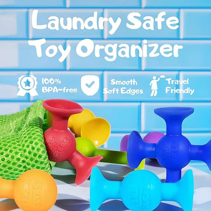 Acme Co 50 PCS Baby Suction Toys - Fun Baby Bath Games, for Toddlers, Educational Toddler Sensory, Interactive Play of Building, Montessori Stocking Stuffers for Kids