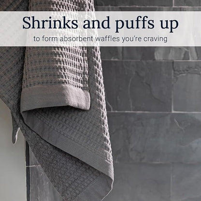 GILDEN TREE Waffle Bath Sheet Quick Dry Towel, Thin Luxury Bath Towels, Bath Sheets 40x80 Large Bath Towels, Modern Style (Slate)