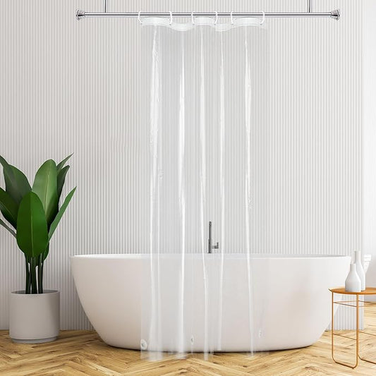 AooHome Stall Clear Plastic Shower Curtain Liner, 36x72 Premium Light Weight EVA 4G Plastic Bathroom Shower Liner with Rustproof Metal Grommets and 3 Magnets for Shower Stall(No Hooks)