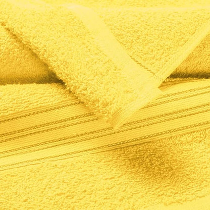 BOUTIQUO Ultra Soft Cotton 6 -Piece Hand Towel Set 16x24 Inch, Ideal for use in Bathroom, Kitchen, Gym, Spa & General Cleaning, Compact & Lightweight Multi Purpose Hand Towels - Lime Yellow