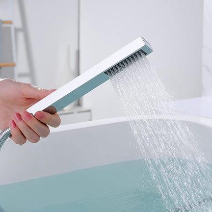 SUMERAIN Waterfall Roman Tub Faucet with Handheld Sprayer, Deck Mount Bathtub Faucet Chrome Finish