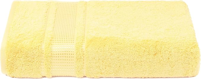 Melissa Linen 2-Piece Turkish Cotton Face & Hand Towels - 20 in x 35 in, Absorbent, Quick Dry, Durable & Soft, Spa & Hotel Quality (Light Yellow)