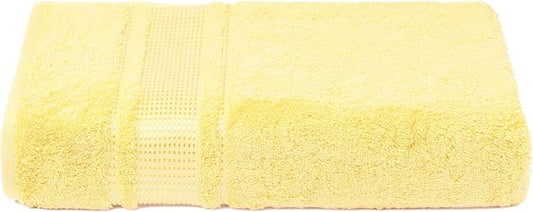 Melissa Linen, Bath Sheet Towel, 100% Turkish Cotton Towel for Bathroom, Absorbent, Quick Dry, Durable and Soft Shower Towel, 35 in x 60 in, Spa and Hotel Quality, Light Yellow