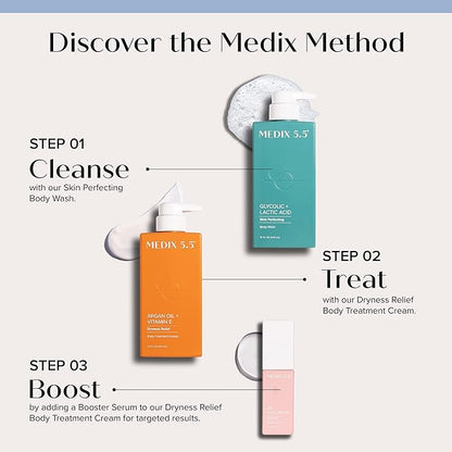 Medix 5.5 Retinol Body Lotion + Argan Oil Cream 2PC Skin Care Set Body & Face Moisturizer | Firming Body Lotion Bundle Reduces Look Of Wrinkles, Cellulite, Crepey Skin, & Uneven Skin Tone, 2PC