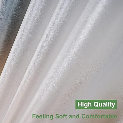 UFRIDAY Extra Long Shower Curtain Liner 84 inch, Heavy Duty White EVA 3D Frosted Shower Curtain Liners for Bathroom 72 x 84 Inches Weighted with 3 Big Magnets, Thick,Semi Transparent.