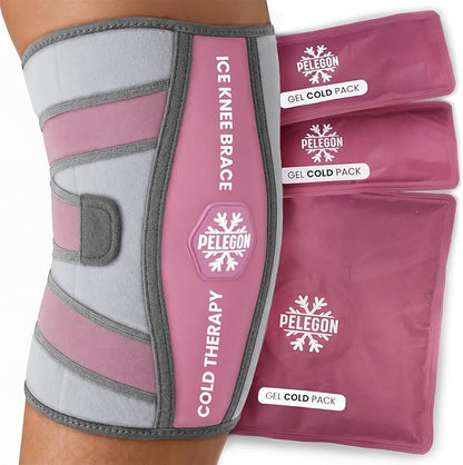 Knee Ice Pack Wrap (1 Pack) - Adjustable Ice Pack for Knees Surgery, Replacement, Arthritis Pain, ACL, Sports Injuries, Post Surgery, for Long Duration - 1 Pack (Pink)