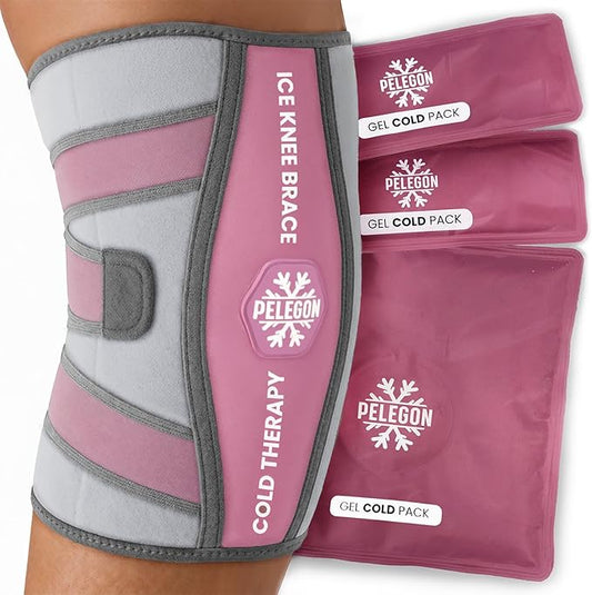 Knee Ice Pack Wrap (1 Pack) - Adjustable Ice Pack for Knees Surgery, Replacement, Arthritis Pain, ACL, Sports Injuries, Post Surgery, for Long Duration - 1 Pack (Pink)