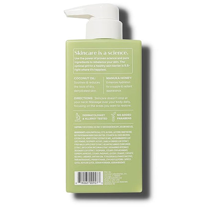 Medix 5.5 Men & Women Coconut Body Lotion + Manuka Honey Cream | Natural Coconut Oil Lotion | Moisturizer Cream Body Butter Skin Care Balm | Stretch Marks, Cellulite, & Dry Skin |15 Fl Oz