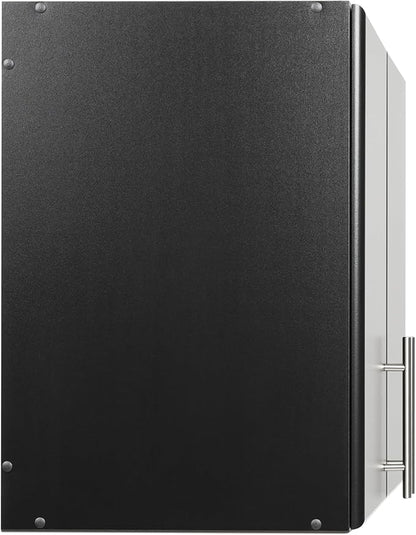 Prepac Elite 32 in. 2-Door Engineered Wood Stackable Wall Cabinet in Black