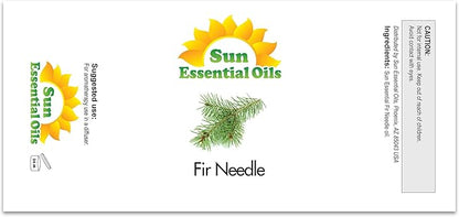 Sun Essential Oils Fir Needle Essential Oil 16oz for Aromatherapy, Diffuser, Muscle Ease, Relaxation