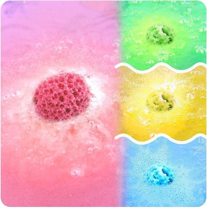 Bath Bombs Gift Set Large 12 PCS 2.8oz Organic Natural Essential Oils, Relax and Moisturize Skin, Luxury Spa Bomb Gifts for Girl, Mom, Kids, Wife, Birthday, Valentine's Day, Anniversary