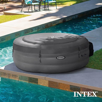 INTEX SimpleSpa Inflatable Hot Tub, 6 Person Jet Massage Spa with Built-in Pump and Cover - Portable Outdoor Tub with Bubble Jets for Home, Backyard, and Patio