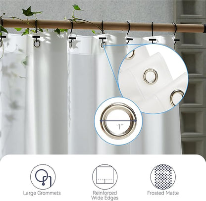 AIRLAKE Premium Frosted EVA Shower Curtain Liner, 72” x 72” (6ft x 6ft), Extra Heavy-Duty 12 Gauge, Rustproof Grommets (12 + 2 Corner), Stain & Odor-Resistant, Multi-Use for Bathroom, Garden & Outdoor