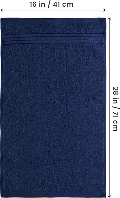 Utopia Towels 6 Piece Premium Hand Towels Set, 16 by 28 inches, 100% Ring Spun Cotton, Lightweight and Highly Absorbent Towels for Bathroom, Travel, Camp, Hotel, and Spa, Navy