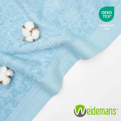 100% Cotton Washcloths Set 13” x 13” | Sky Blue Towels | Set of 12 Ultra Soft and Highly Absorbent Washcloths Sets for Bathroom, Gym, Hotel, Spa | Machine Washable Face Towel