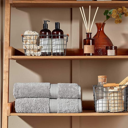 Christy Renaissance 6 Piece Gray Towel Set | 100% Egyptian Cotton | Luxury Bathroom Towels | Soft and Super Absorbent | 675 GSM | 2 Bath Sheet 2 Hand 2 Face | Dove Gray