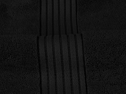 Utopia Towels 48-Piece Premium Towel Set, 12 Bath Towels, 12 Hand Towels, and 24 Wash Cloths, 100% Ring Spun Cotton Highly Absorbent Towels for Bathroom, Sports, and Hotel (Black)