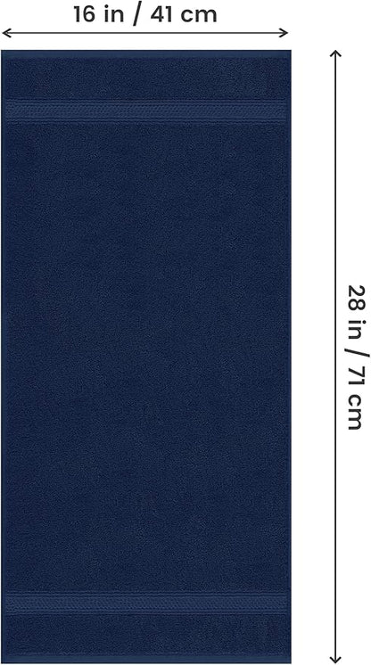 Utopia Towels [6 Pack Premium Hand Towels Set, (16 x 28 inches) 100% Ring Spun Cotton, Ultra Soft and Highly Absorbent 600GSM Towels for Bathroom, Gym, Shower, Hotel, and Spa (Navy Blue)