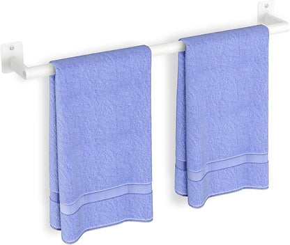 Bathroom Towel Bar, 24 Inch Towel Racks for Bathroom Wall Mounted, Heavy Duty Bath Hand Towel Holder Organizer, Modern Home Decor Towel Rod Bathroom Hardware Accessories, White
