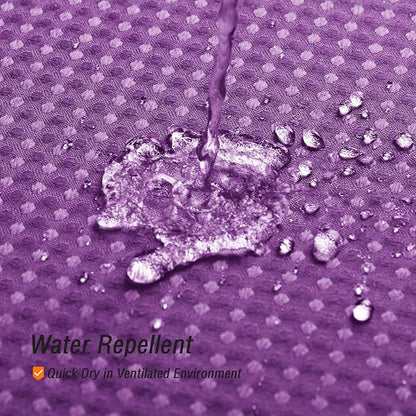 Gibelle No Hook Waffle Weave Shower Curtain with Snap-in Fabric Liner Set for Bathroom, Hotel Style with Mesh Top Window, Waterproof & Washable, Ombre Purple, 72x74