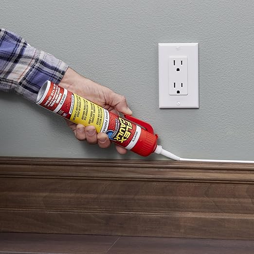 Flex Caulk, Waterproof & Weatherproof Hybrid Polymer Sealant, Strong, Paintable, Indoor, Outdoor, Bath, Shower, Sink, Window, Baseboards, Door, RV, Roof, Wood, Auto & Marine, Clear, 6.6 oz, 2-Pack