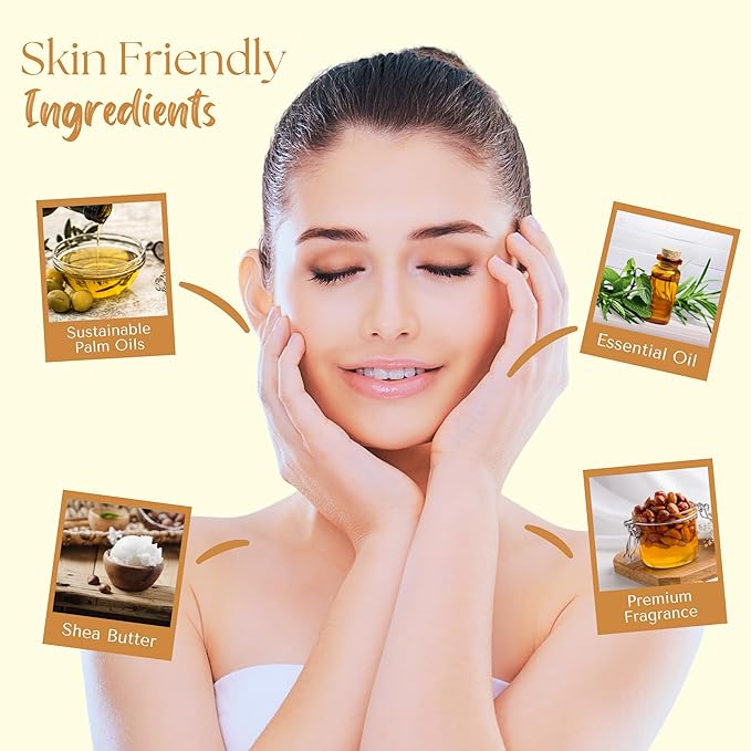Wavertree & London Honey Almond Scented Natural Soap (2 Bars), 7oz Moisturizing French Triple Milled Soap Bars enriched with shea butter - Pure Plant Based Bath & Body Bars for All Skin Types