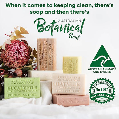 Australian Botanical Soap, 6.6 OZ, Triple Milled Bars with Pure Plant Oil, Natural Soap Base, Enriched with Organic Shea Butter, for Men, Women, All Skin Types, Variety Pack of 8, Packaging May Vary