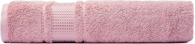 Melissa Linen, Bath Sheet, 100% Turkish Cotton Towel for Bathroom, Absorbent, Quick Dry, Durable and Soft Shower Towel, 35 in x 60 in Large, Spa and Hotel Quality, Dusty Pink