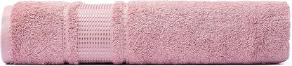 Melissa Linen, Bath Sheet, 100% Turkish Cotton Towel for Bathroom, Absorbent, Quick Dry, Durable and Soft Shower Towel, 35 in x 60 in Large, Spa and Hotel Quality, Dusty Pink