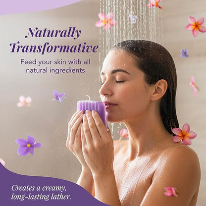 Saavy Naturals Natural Soap Bar Plumeria Violet- Plant-Based Ingredients (1LB)
