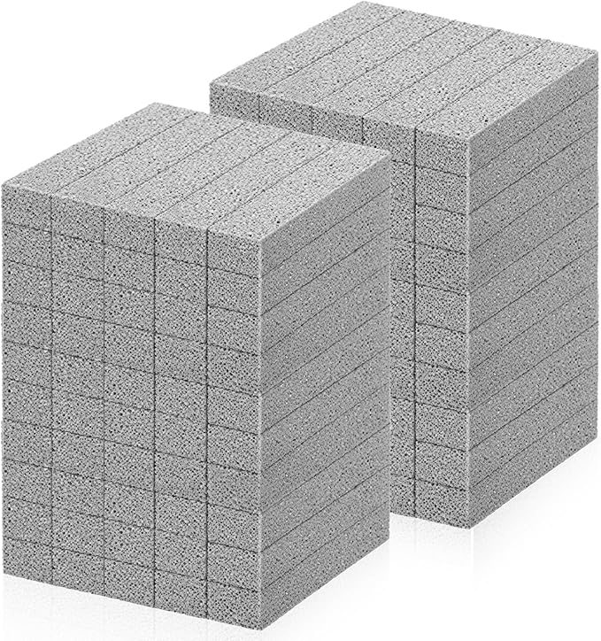 100 Pcs Pumice Stick for Toilet Cleaning, Pumice Stone for Cleaning Stove Grates, Oven, Bathroom, Grill, Kitchen, Sinks,Toilet Hard Water Stain Remover
