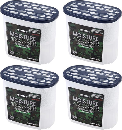Moisture Absorber Corrosion Inhibitors Gun & Gear 17.6 oz/500g | Removes Moisture, Damp & Humidity | Odor Absorber | Moisture Trap for Bathroom, Closet, Kitchen | Set of 4