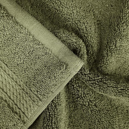 Superior Egyptian Cotton Pile Bath Sheet Set of 2, Ultra Soft Luxury Towels, Thick Plush Essentials, Absorbent Heavyweight, Guest Bath, Hotel, Spa, Home Bathroom, Shower Basics, Forest Green
