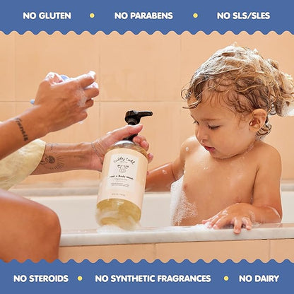 TUBBY TODD Hair + Body Wash - Baby Shampoo and Body Wash - Gentle, Natural Baby Was for Newborns, Babies, and Toddlers - Non-Toxic and Hypoallergenic - Fragrance-Free, 25oz