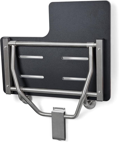 Seachrome 28" x 22.5” Black Reversible Folding Transfer Tub/Shower Seat, ADA Compliant
