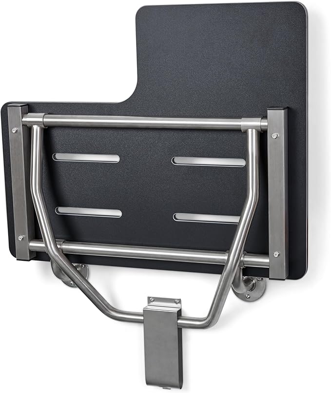 Seachrome 32" x 22.5” Black Reversible Folding Transfer Tub/Shower Seat, ADA Compliant