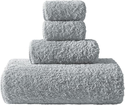 REDKISS Ultra-Plush Bath Towel Set - 900GSM Premium Thick Cotton for Bathroom & Spa, Super Absorbent Quick-Dry Bath Sheets with No Shedding (4-Piece Set for Adults, Luxury Hotel & Home Use)-Blue Lime