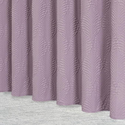 Gibelle Lavender Purple Shower Curtain for Bathroom, 3D Embossed Textured Fabric Shower Curtain, Modern Farmhouse Chic Soft Cloth Shower Curtain Set with Hooks, 72x72