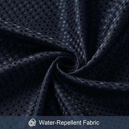 3 in 1 Shower Curtain Set, Navy Blue Waffle Shower Curtain and PEVA Liner Set with 12 Stainless Steel Shower Curtain Hooks, Waterproof Fabric Shower Curtains for Bathroom, 72 W x 72 H
