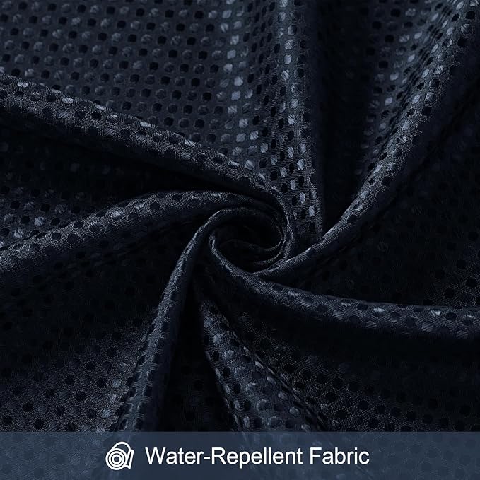 3 in 1 Long Navy Blue Shower Curtain Set-72 W x 78 H, Modern Waffle and PEVA Liner Set with 12 Stainless Steel Hooks, Waterproof Fabric for Bathroom