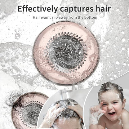 Shower Drain Hair Catcher, Fast Drainage Bathtub Drain Hair Catcher, Easy Clean Hair Catcher Shower Drain, Upgraded 304 Stainless Steel Shower Drain Cover For Shower Regular & Pop-up Drain (Rose Gold)