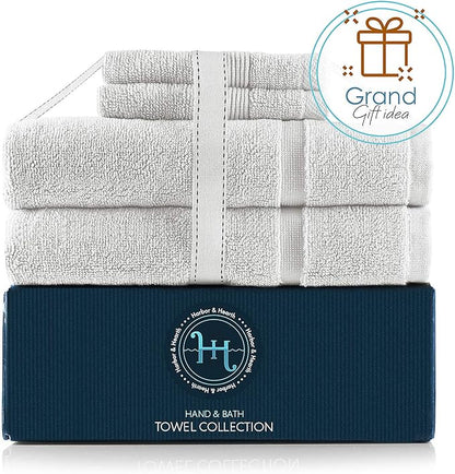 Hearth & Harbor Bath Mat Towels - 100% Ring Spun Cotton Luxury Towels - Ultra Soft & Highly Absorbent, Bathroom Towels, Floor Mat - White