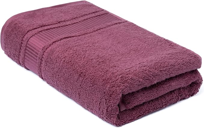Melissa Linen Hand Towels, Set of 2, 100% Turkish Cotton Face Hand Towels for Bathroom, 20 in x 35 in, Absorbent, Quick Dry, Spa and Hotel Quality Bathroom Towels, Dark Reddish Purple