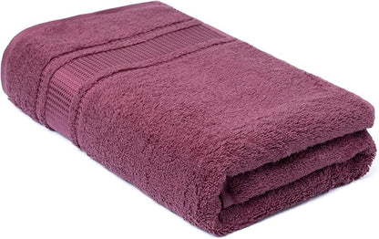 Melissa Linen Hand Towels, Set of 2, 100% Turkish Cotton Face Hand Towels for Bathroom, 20 in x 35 in, Absorbent, Quick Dry, Spa and Hotel Quality Bathroom Towels, Dark Reddish Purple