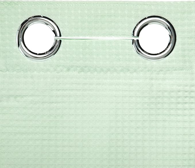 River Dream Hotel Grade No Hooks Needed Shower Curtain with Snap in Liner,Water Repellent, Machine Washable (Green Light, 71"x74"(W/Liner))