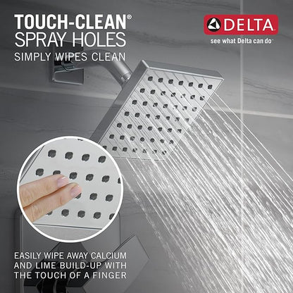 Delta Faucet Modern Single-Handle Chrome Tub and Shower Trim Kit, Shower Faucet with Single-Spray Touch-Clean Shower Head, Chrome T14467-PP (Valve Not Included)