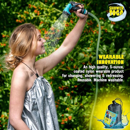 Shower Toga - Wearable Shower Garment, Privacy RV & Camping Shower, Surf Poncho, Shower Tent, or Portable Changing Room