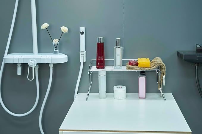 Metal The Sink Vanity Organizer 2 Pack, Bathroom or Kitchen Sink Organizer, Feminine Products Organizer (2 Chrome)